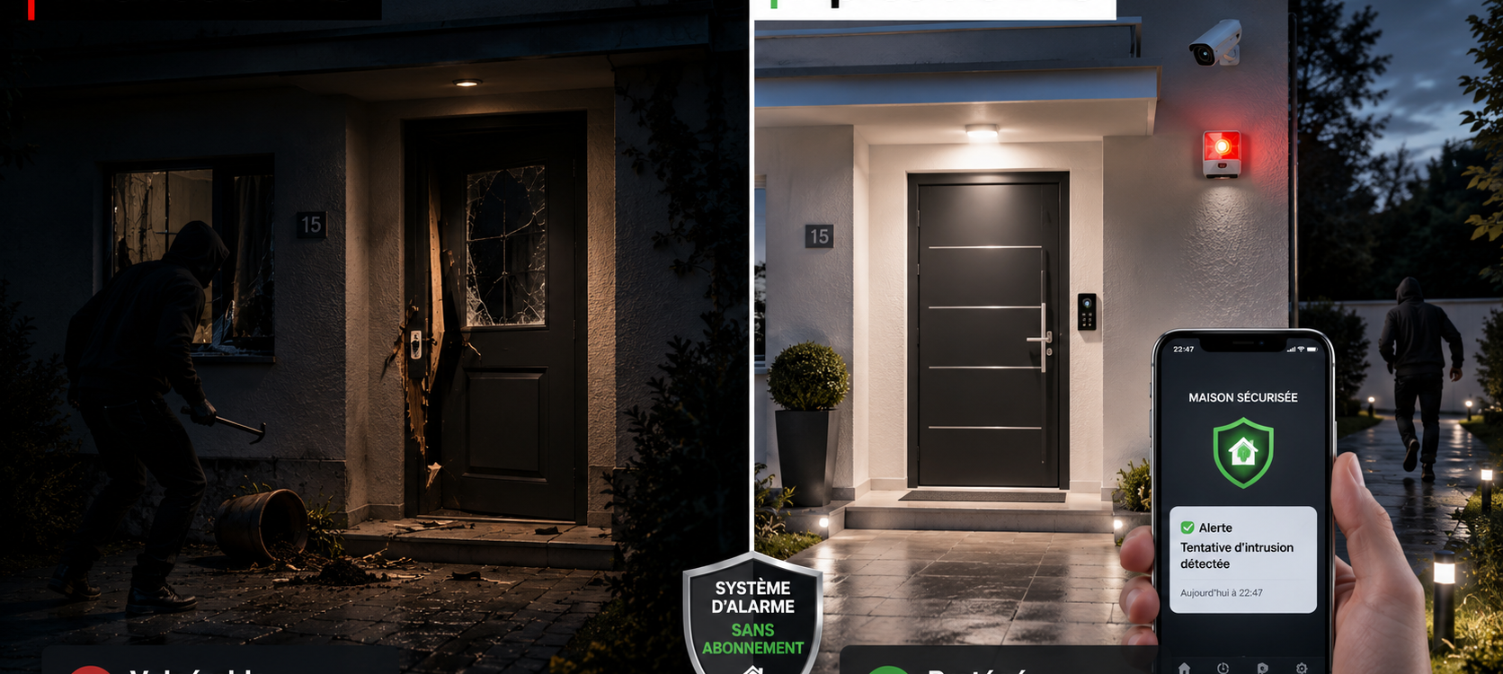 AVANT APRES ALARME 1672X750 | Domo Energie Concept Alarme sans abonnement à Cernay, Thann, Vieux-Thann, Wittelsheim, Mulhouse, Colmar, Guebwiller, Wittenheim, Kingersheim et dans tout le Haut-Rhin Kingersheim